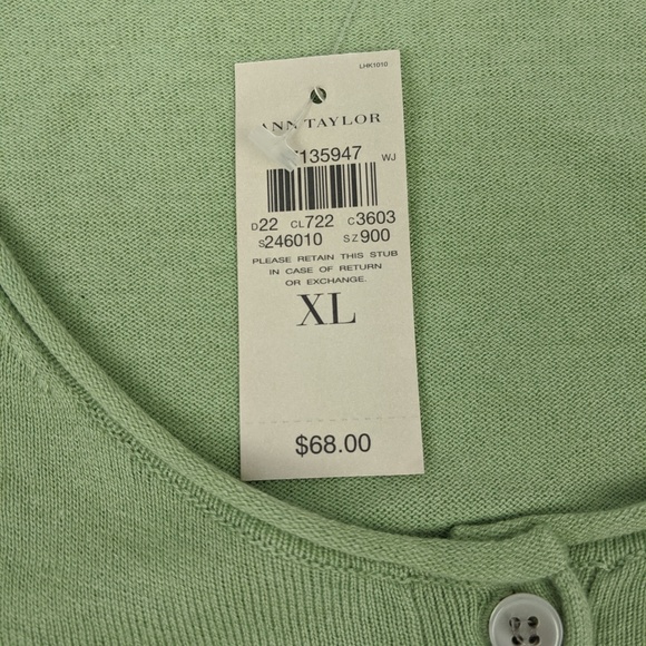 Ann Taylor Cardigan Women's XL Green - Picture 2 of 8
